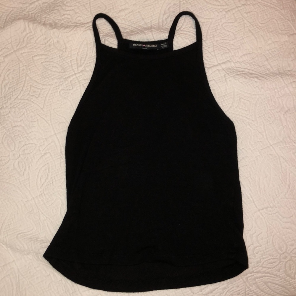black brandy melville halter crop top